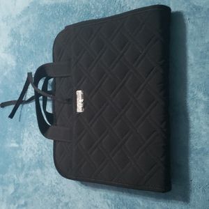 Vera Bradley Retired Black Moon Drops 3 Fold Travel Makeup bag